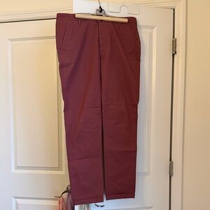 All Saints Men's Dark Red Chinos
